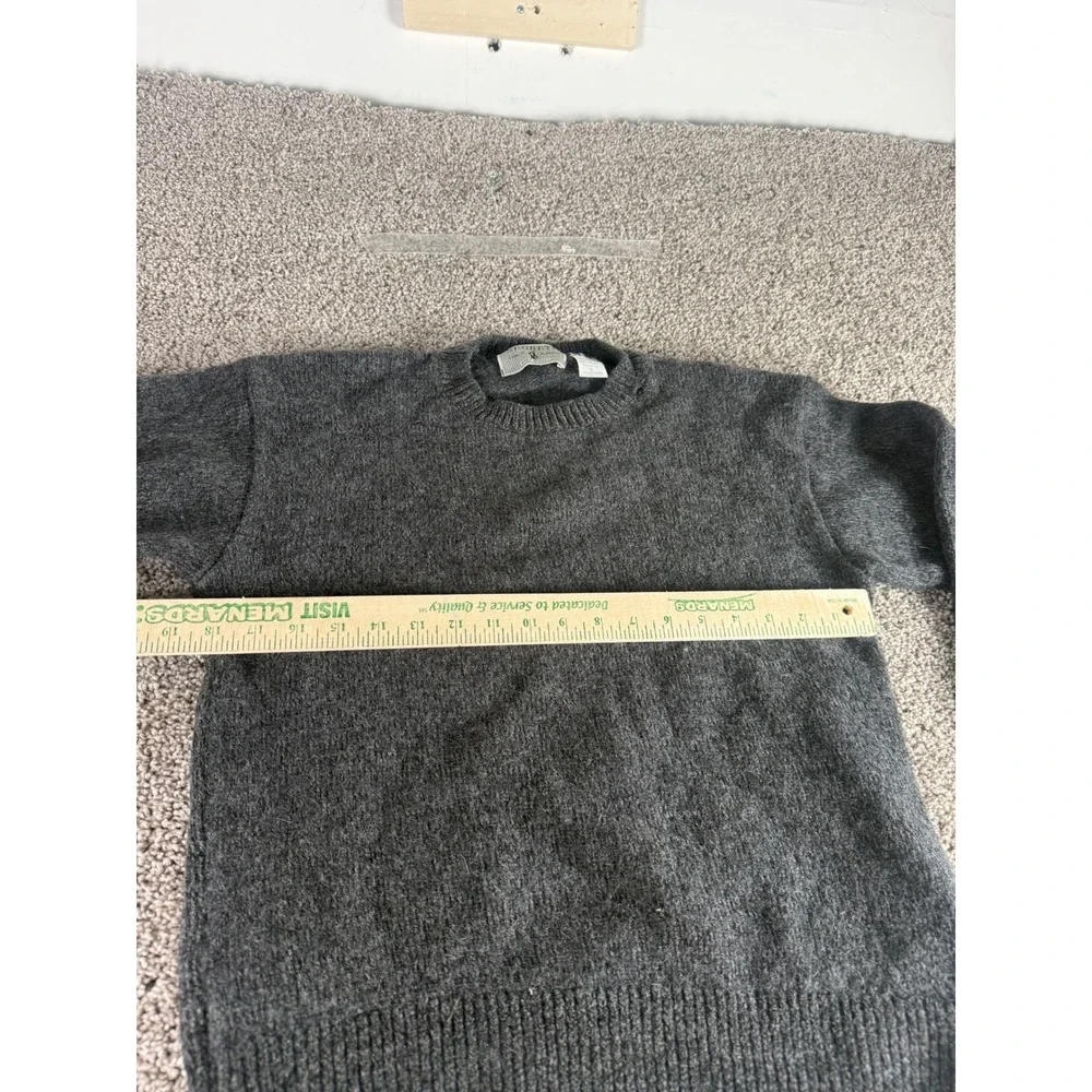 Segreto Mens Charcoal Gray Angora Wool Blend‎ Crewneck Sweater Made in Italy L